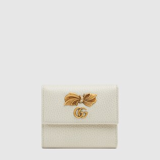 Leather wallet with bow