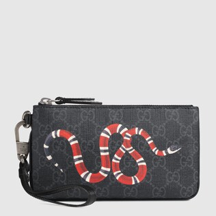 Kingsnake print GG Supreme pouch