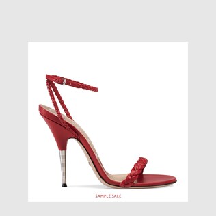 Braided leather sandal 