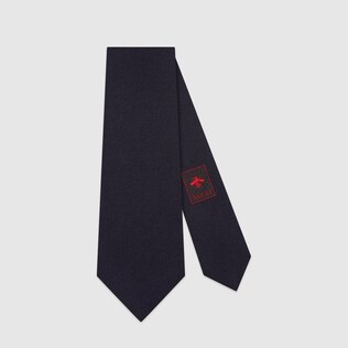 Preppy G underknot wool silk tie