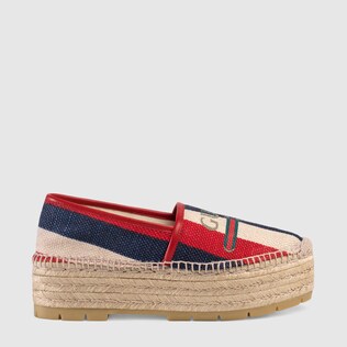 gucci web platform espadrille