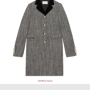 Single-breasted wool coat