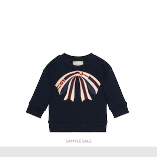 Baby sweatshirt with bow