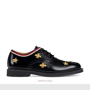 Children's bees and stars lace-up shoe
