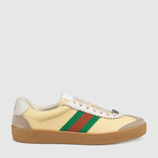 G74 leather sneaker with Web