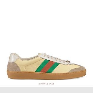 G74 leather sneaker with Web