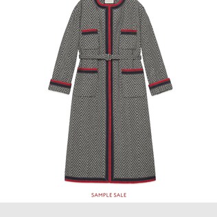 Chevron tweed coat