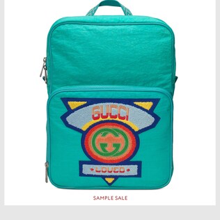 Medium backpack with Gucci '80s patch