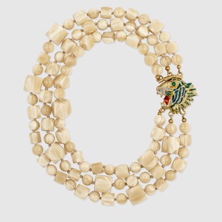 Rajah necklace with tiger head closure