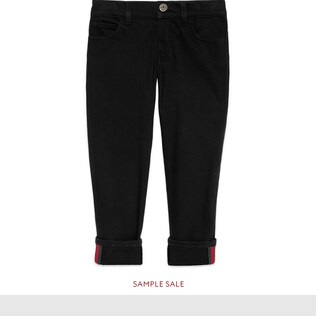 Children's denim trousers with Web