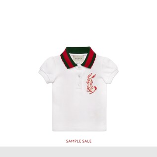 Baby cotton polo with patch
