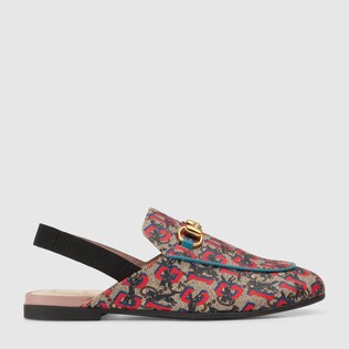 Children's Princetown GG Gucci wolves slipper