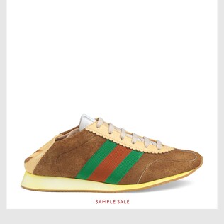 Suede sneaker with Web