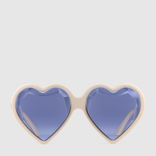 Heart-frame acetate sunglasses 