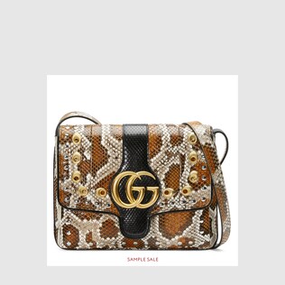 Arli python medium shoulder bag