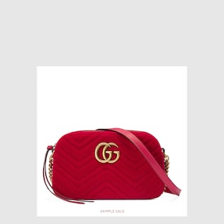 GG Marmont velvet small shoulder bag