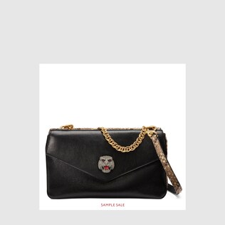 Luxury Handbags Gucci Python Medium Double Shoulder Bag