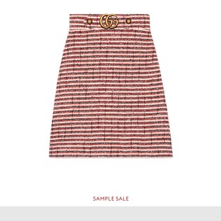 Striped tweed skirt