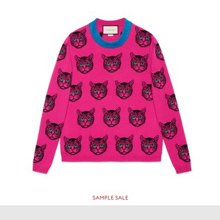Mystic cat wool cashmere knit sweater