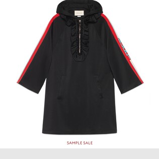 Hooded jersey dress