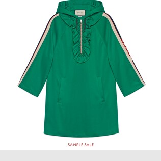 Hooded jersey dress