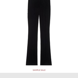 Stretch viscose skinny flare pant