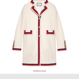 Wool coat with Sylvie Web