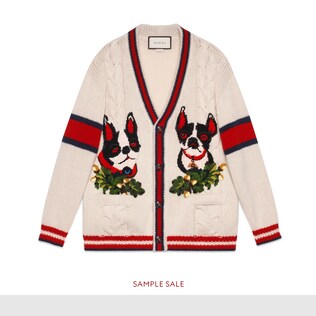 Women's cardigan with Orso and Bosco