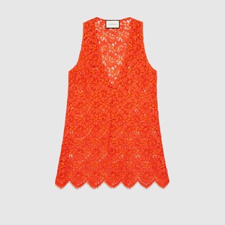 Flower lace sleeveless top