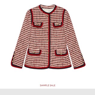 Striped tweed jacket