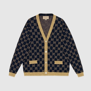 GG cotton lurex cardigan