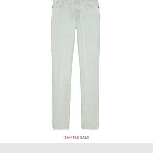 Skinny denim pant with flowers