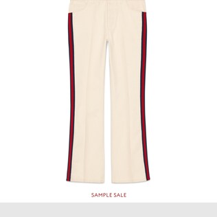 Denim flare pant with Web
