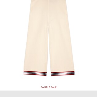 Silk cotton pant with stripes