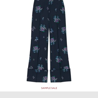 Flowers fil coupé cotton wool pant