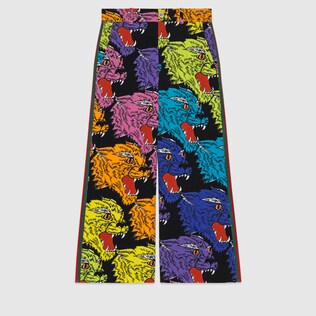 Panther face viscose culotte pant