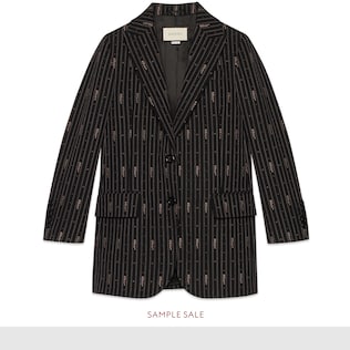 Gucci stripe fil coupé wool jacket
