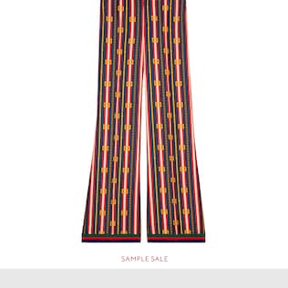 Square GG belts silk pajama pant