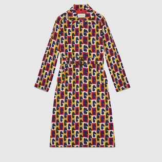 G Sequence silk belted coat