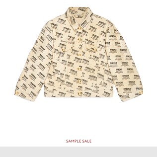 The Gucci stamp print denim jacket