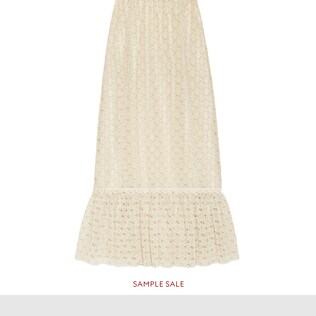 GG macramé long skirt