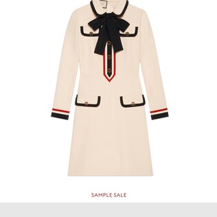 Jersey dress with bow