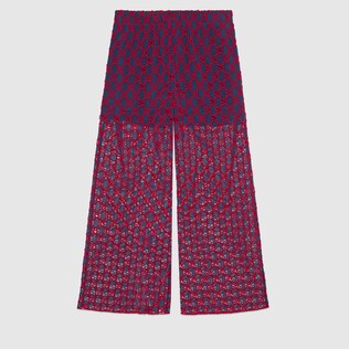 GG macramé wide-leg pant