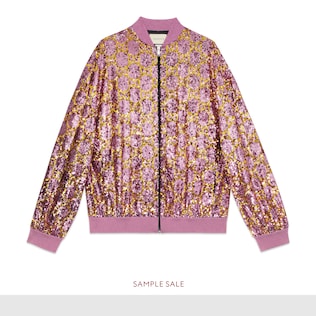 GG sequins bomber jacket