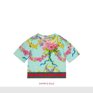 Baby flower garlands print sweatshirt