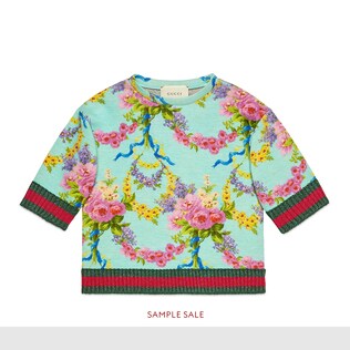 Children's flower garlands print sweatshirt