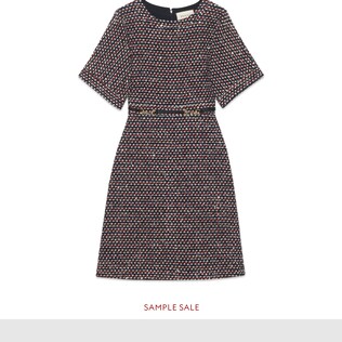Sequin tweed dress
