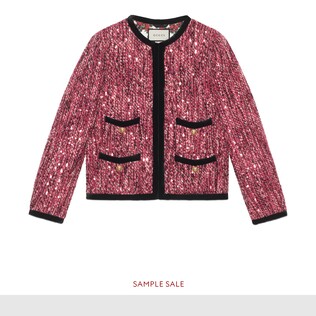 Sequin tweed jacket