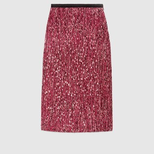 Sequin tweed skirt
