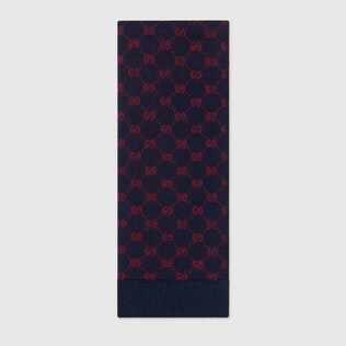 GG alpaca wool scarf